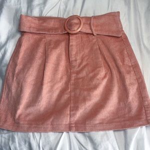 Pink mini skirt